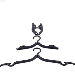 Black Foldable Travel Hangers Set-12 pieces